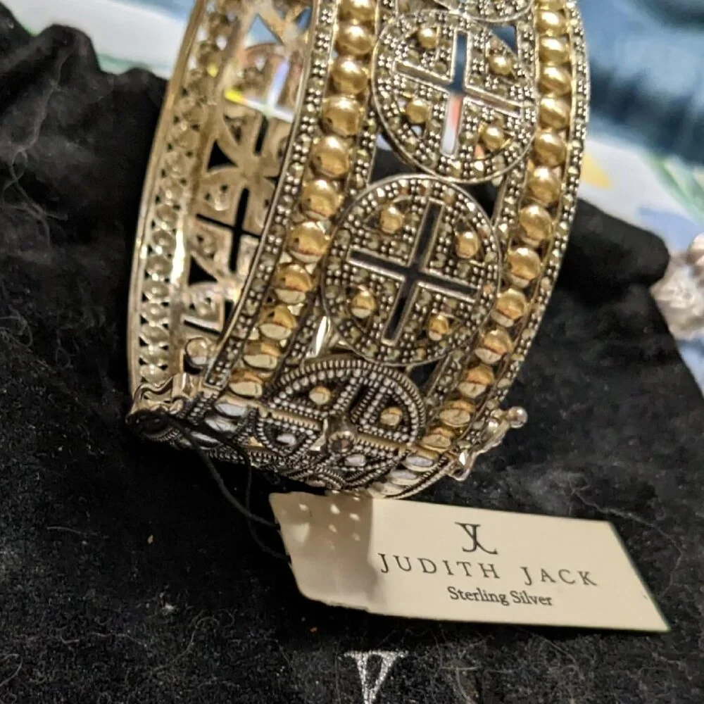 "HOST PICK," JUDITH JACK STERLING & MARCASITE BRACELET NWT - Picture 10 of 10
